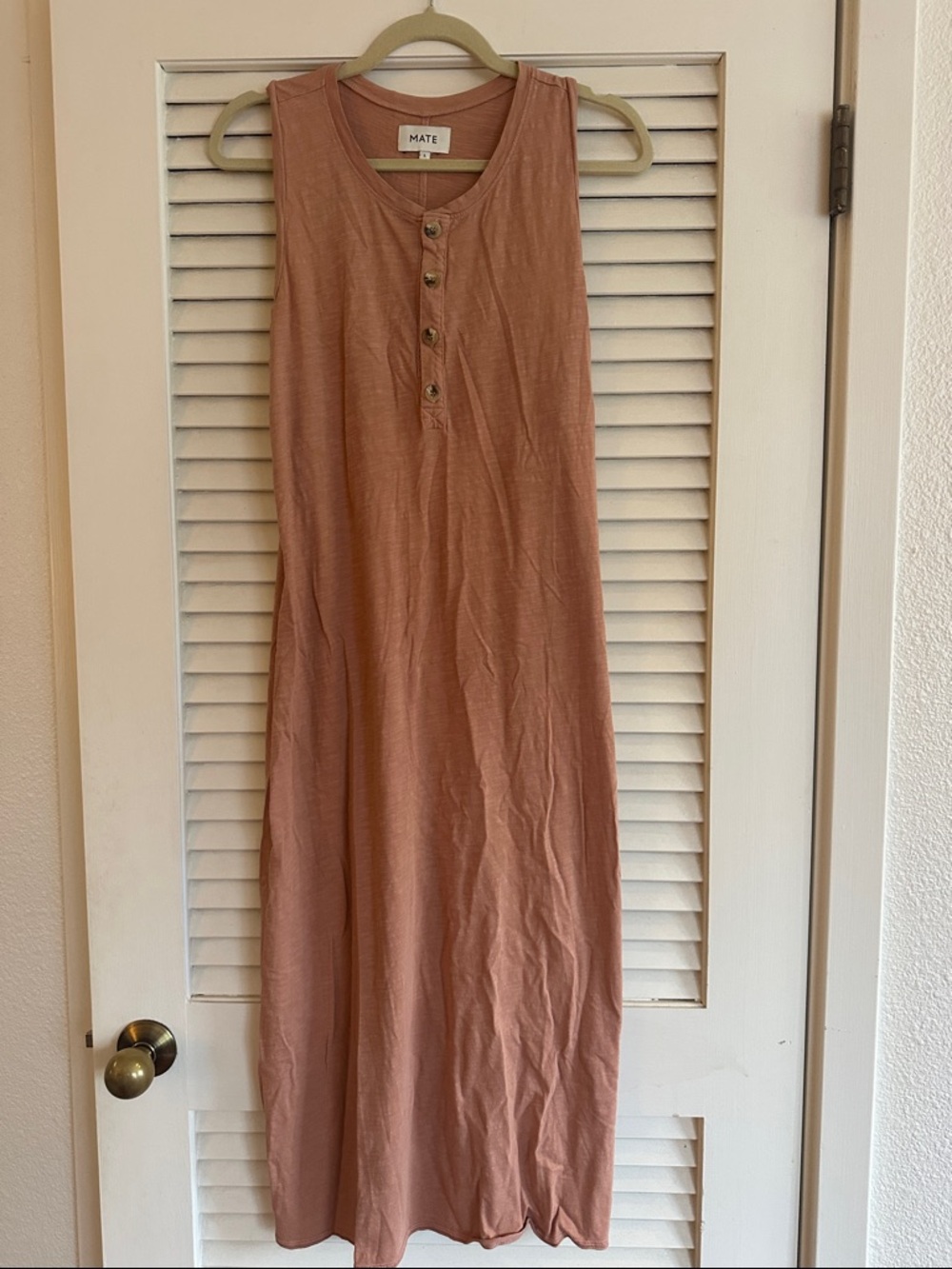 MATE the Label Sleeveless Maxi Dress in Dusty Rose
